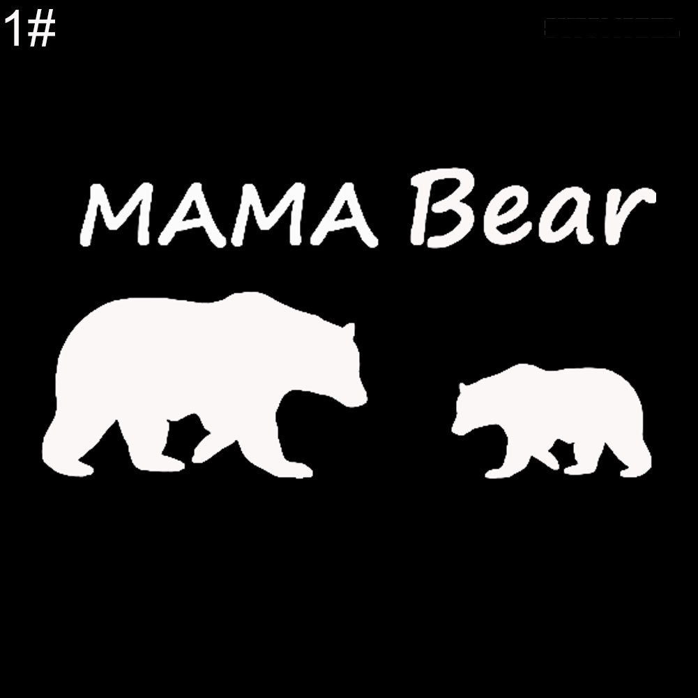 Stiker Tulisan Mama Bear Reflektif Untuk Dekorasi Mobil