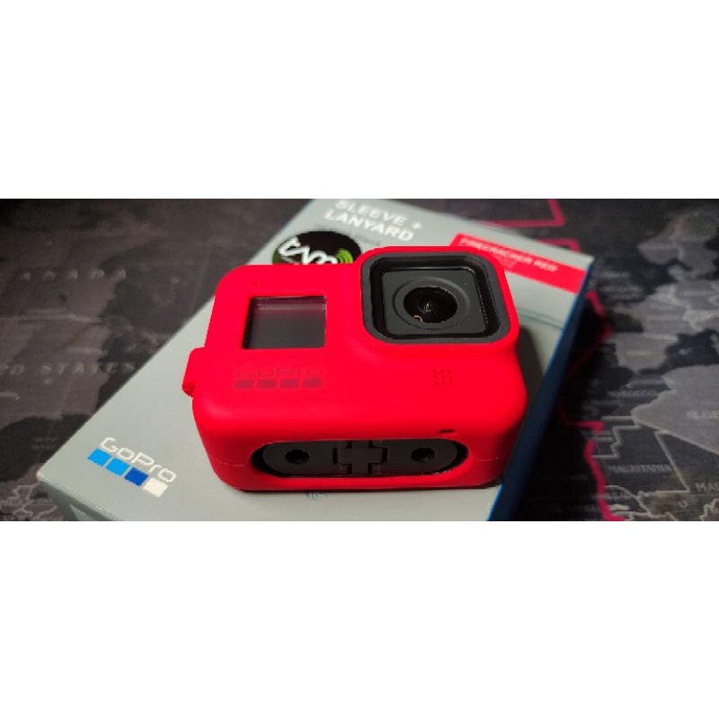 Sleeve Lanyard Go Pro 8 Firecracker Red Silicone GoPro Ori Original 2nd Second Bekas