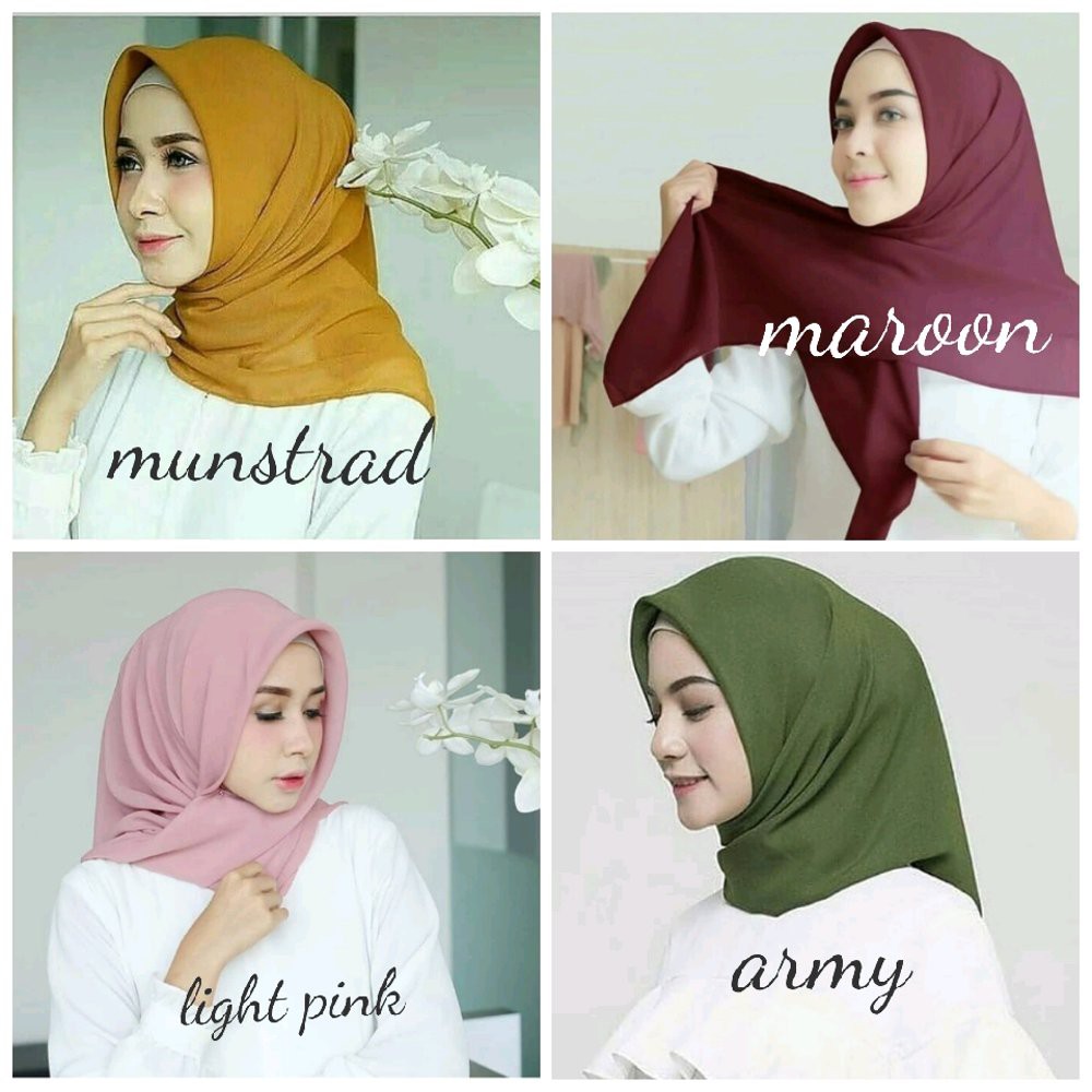  Macam  Macam  Warna  Hijab Square  Rimple Hijab Casual