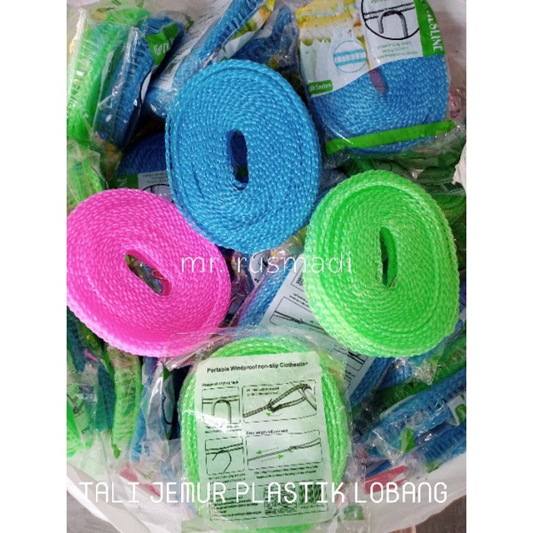 TALI JEMURAN PLASTIK LOBANG/GANTUNGAN JEMUR MURAH BERKUALITAS/TALI JEMURAN 5 METER/TALI JEMUR LOBANG HANGER MULTIFUNGSI/TALI JEMURAN