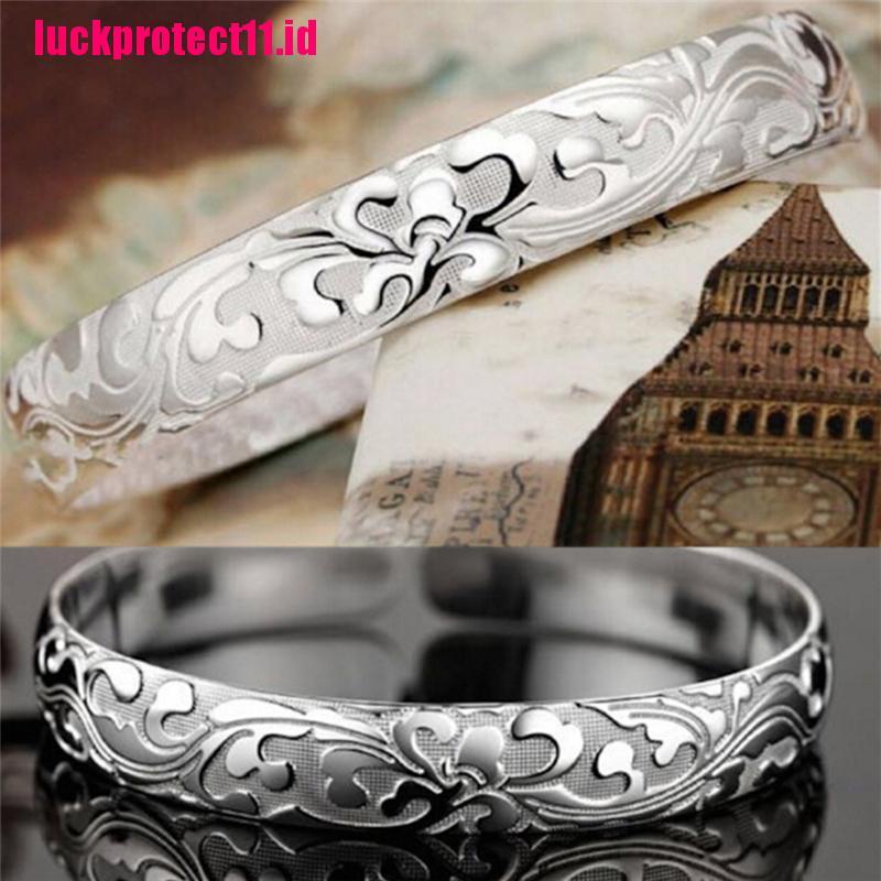 (LUCK) Gelang Tangan Lapis Silver Untuk Wanita