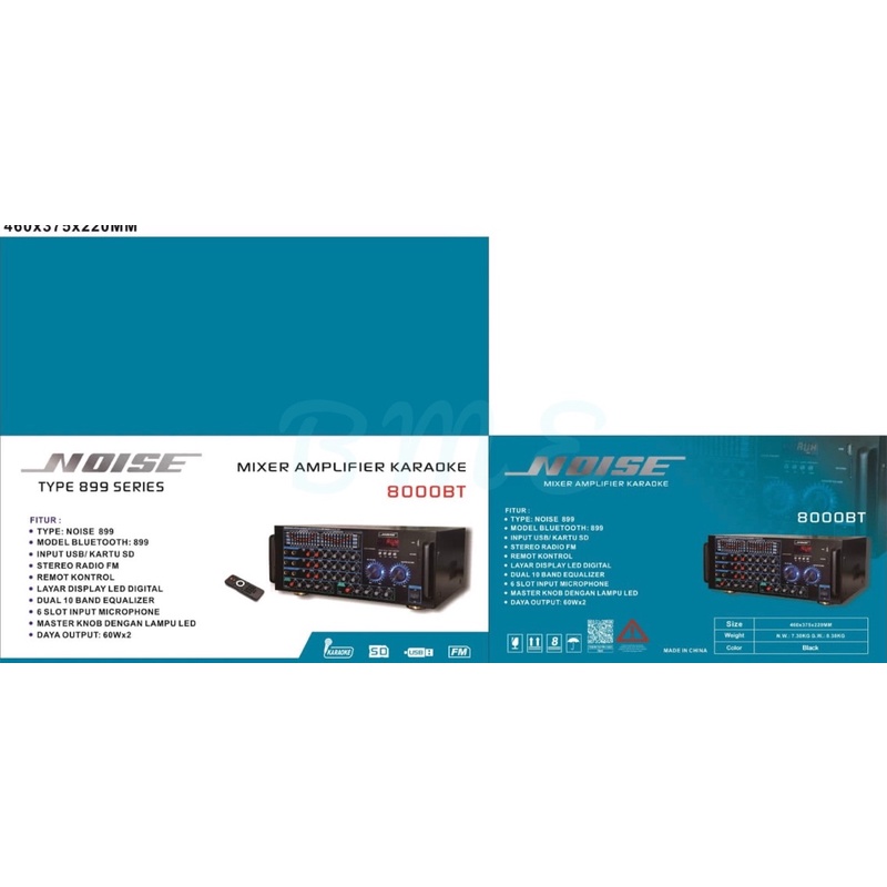 MIXER AMPLIFIER NOISE 8000 BT / 8000BT ORIGINAL BT USB SD CARD