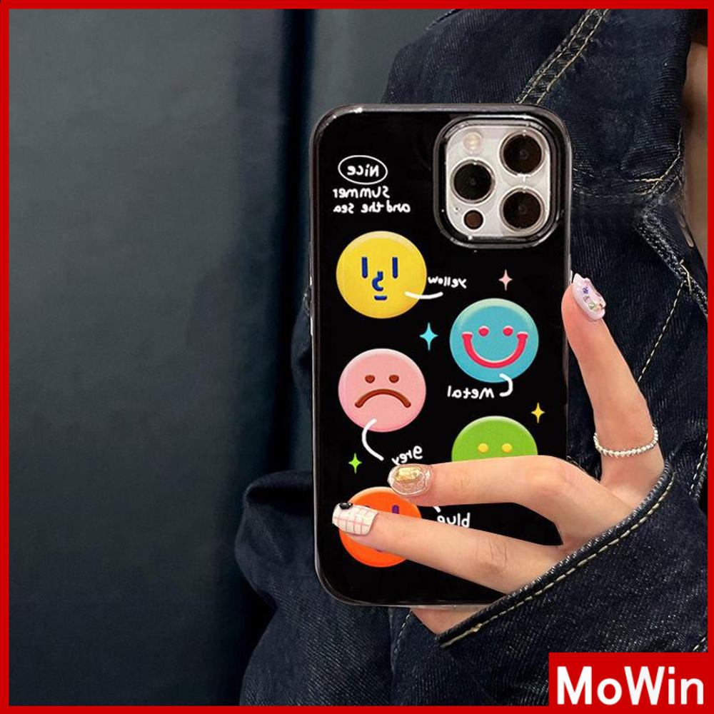 iPhone Case Silicone Soft Case Black Shiny Shockproof Protection Camera Colorful Expression Cartoon Cute Compatible For iPhone 11 Pro Max 13 Pro Max 12 Pro Max 7Plus xr XS Max