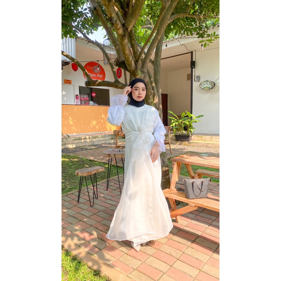 YURA Long Dress Baju Pesta FREE Outer Organza