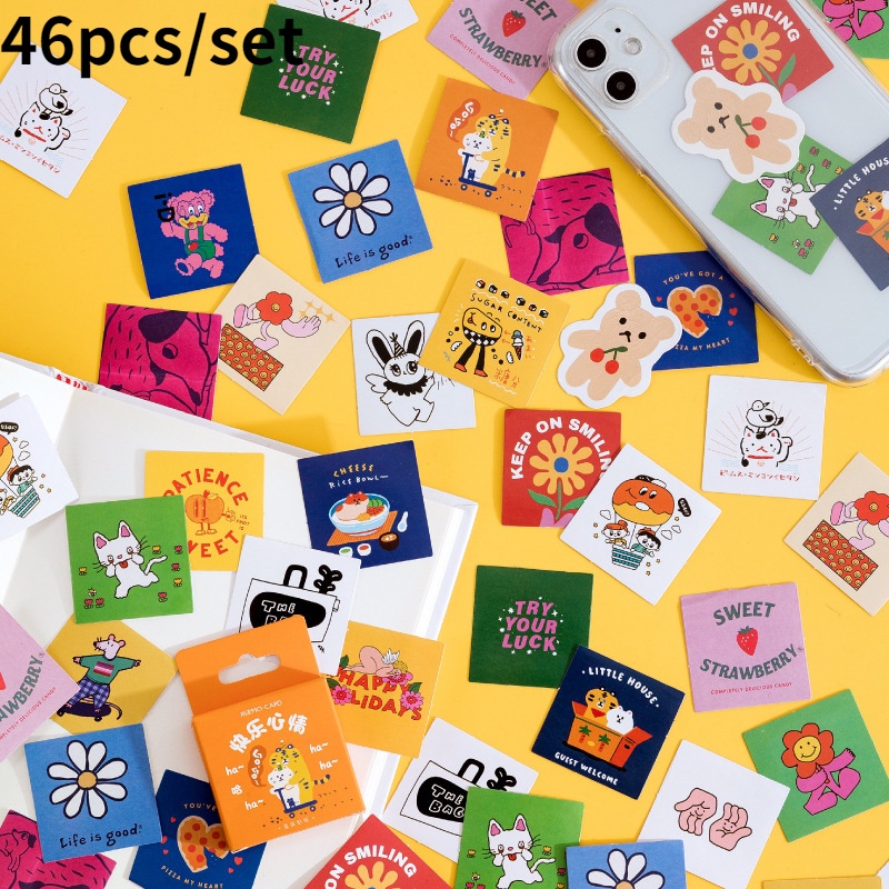 46pcs/set Creative Cute Hand Account Basic Material Decoration Stickers Stationery Supply New