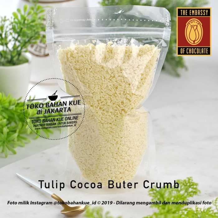 

Tulip COCOA BUTTER Crumb 500gr Lemak Cokelat Chocolate Asli Cacao