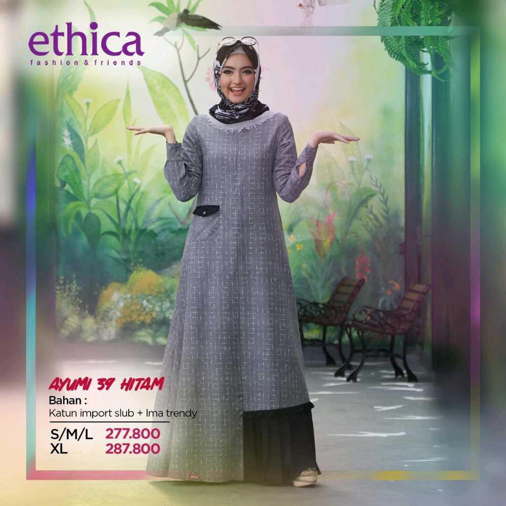 Gamis Muslim Ethica Terbaru Ayumi 50 Shopee Indonesia