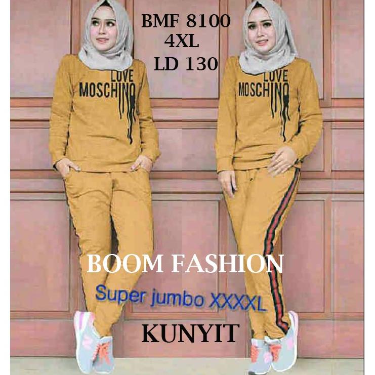 Boom - Set Training Xl(5900), Xxl(7333), 3Xl(7711), 4Xl(8100) Set Wanita Muslim Jumbo/ Set Olahraga 