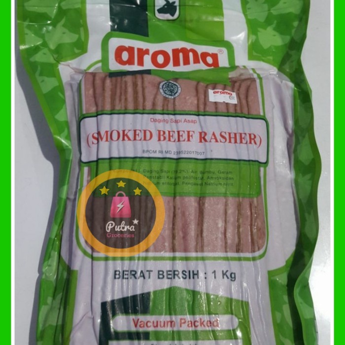 Jual Daging Asap Smoked Beef Rasher Daging Sapi Asap Aroma Bali 1kg