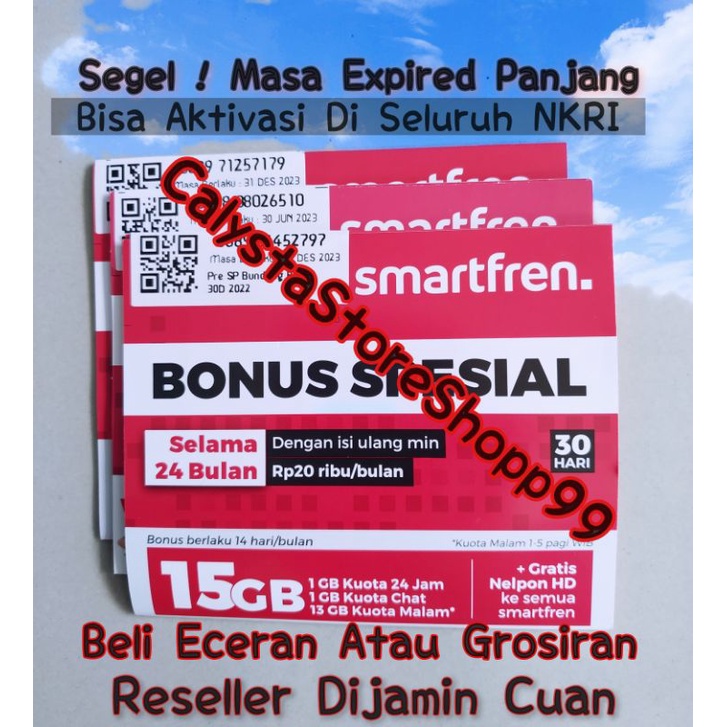 Grosir Kartu Perdana Smartfren Expired 31 Des - 2023 Bonus Kouta 360GB