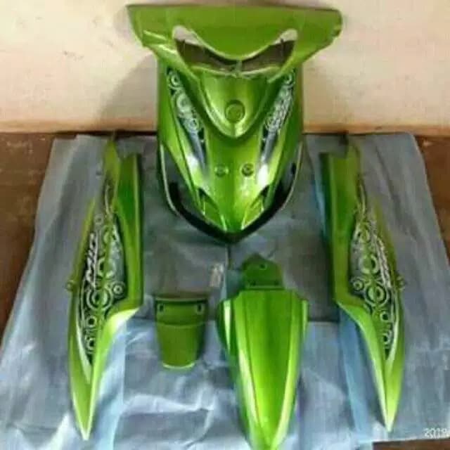 COVER BODY FULL HALUS MOTOR MIO SMILE SPORTY HIJAU