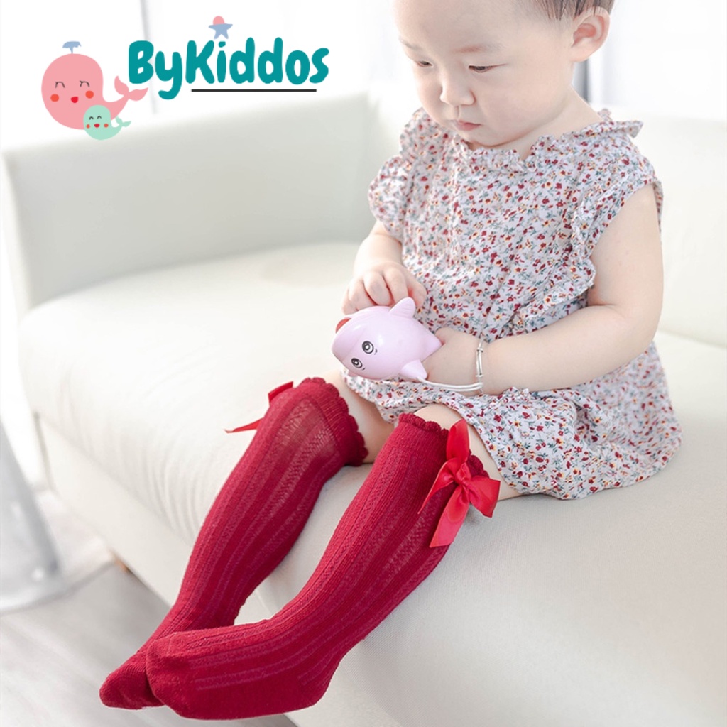 ByKiddos - Kaos Kaki Panjang Anak Bayi Cewek Anti Slip / Kaus Kaki Anak Bayi Perempuan / Baby Socks