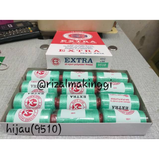 Benang jahit extra hijau(9510) 500 yards