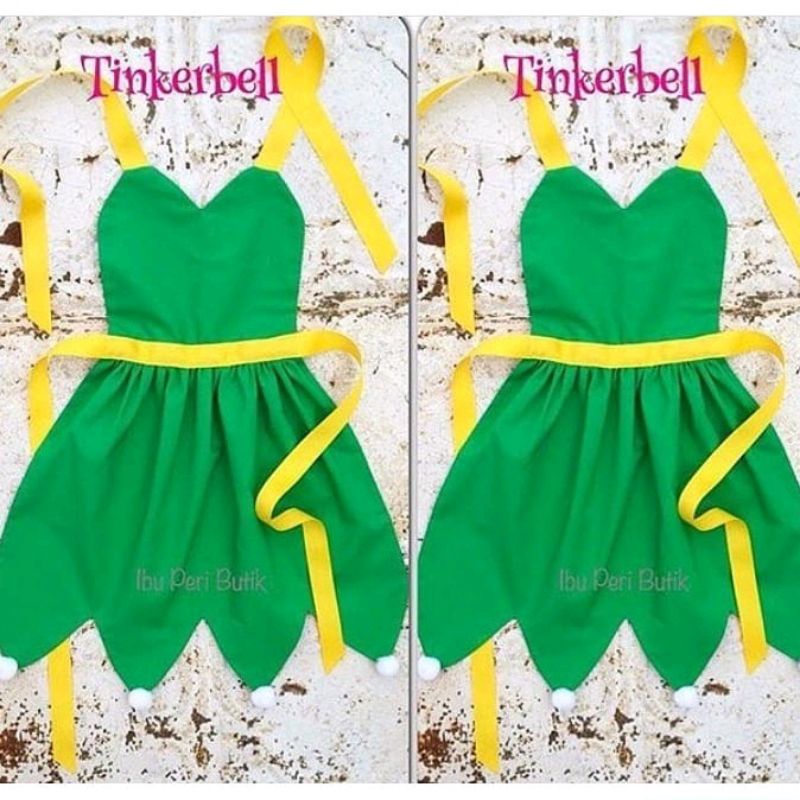 Apron Tingkerbell Dewasa &amp; Anak Celemek Kostum Disney Princess