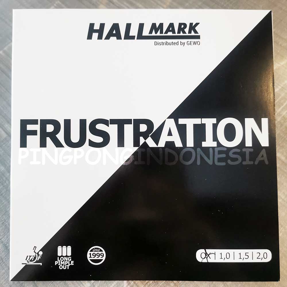 Hallmark Frustration - Karet Pingpong Rubber Tenis Meja Long Pips Bet Bat Defensive+ Pimple out