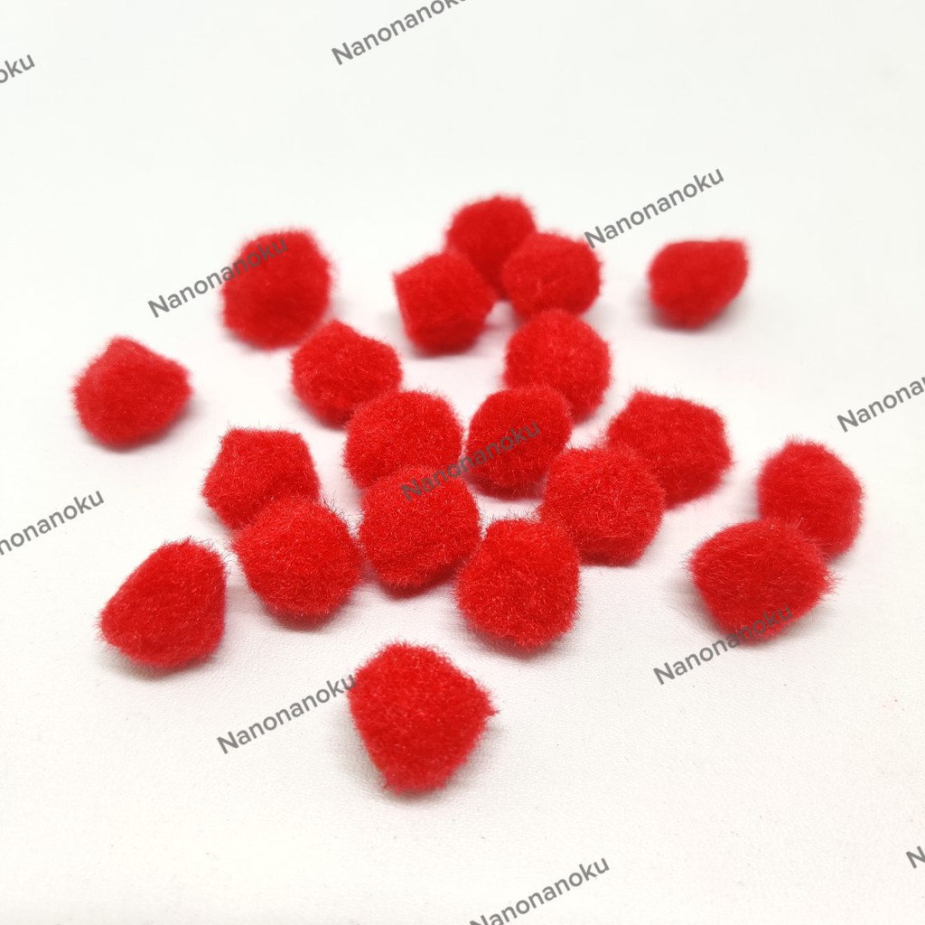 [20/50 pcs] Pompom Bola Bulu 1,5 cm Craft Mainan Edukasi