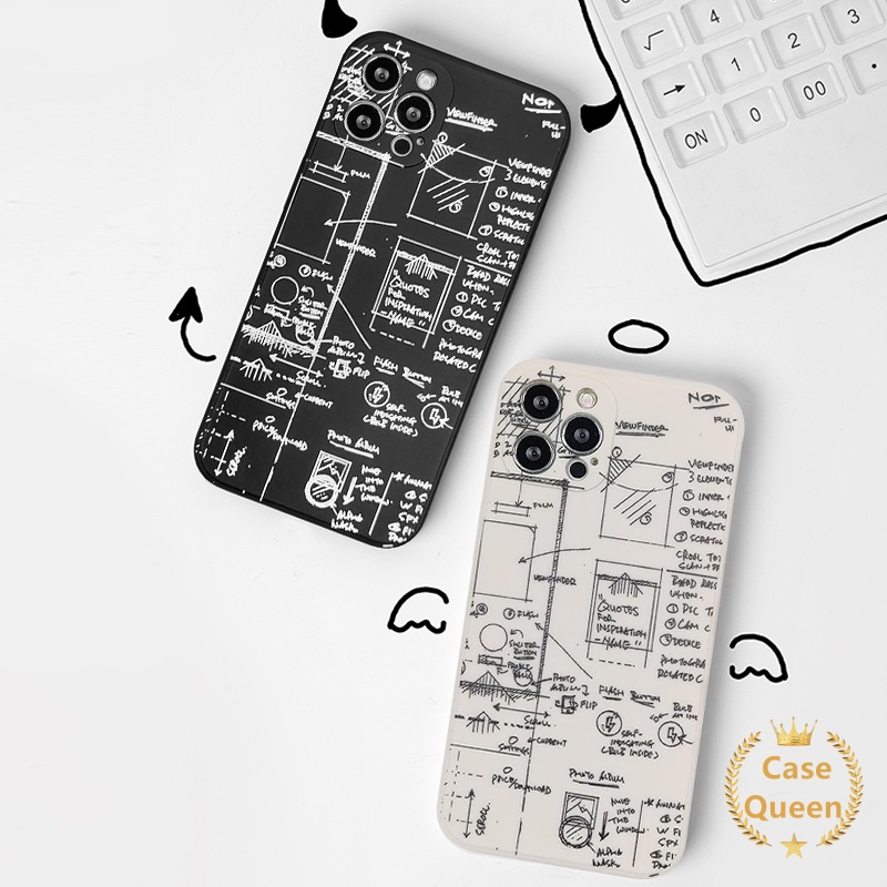 Soft Case Motif Draft Matematika Untuk Xiaomi Redmi Note 8 9 10S 10 10Pro Max Plus POCO M3 X3 Pro Redmi 9 10A 9T 9C