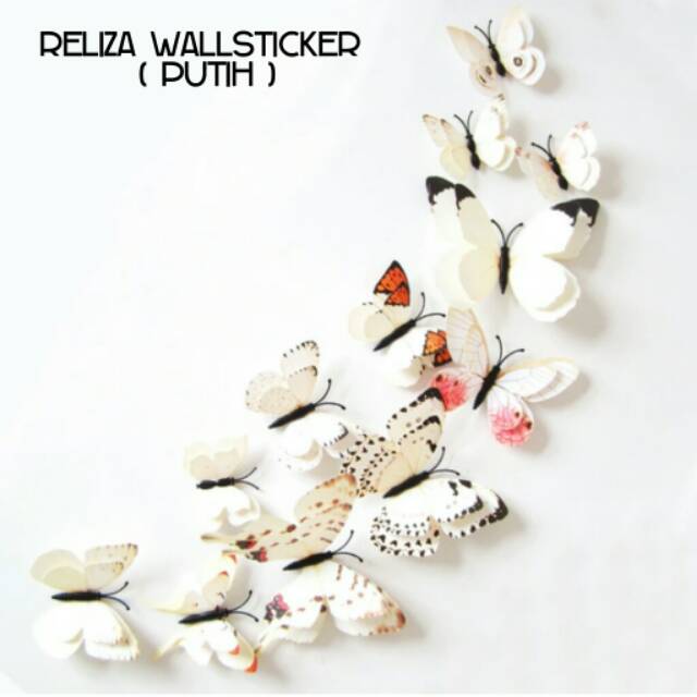 RELIZA KUPU KUPU BUTTERFLY 3DIMENSI PREMIUM WALL STICKER DINDING