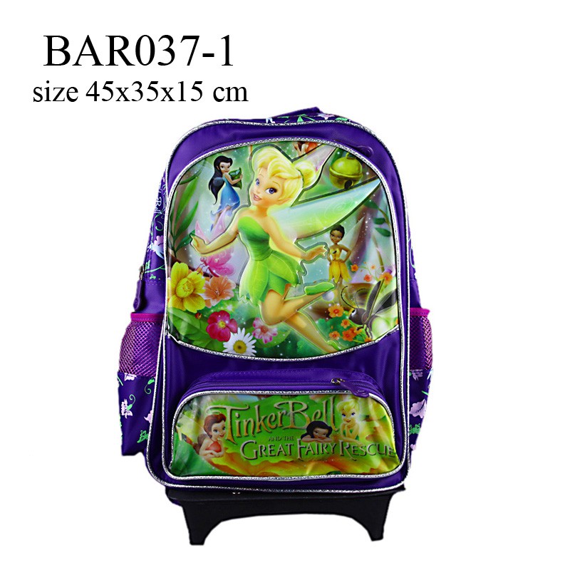 Ransel trolley bisa dilepas tinkerbell, disney princess, barbie BAR037