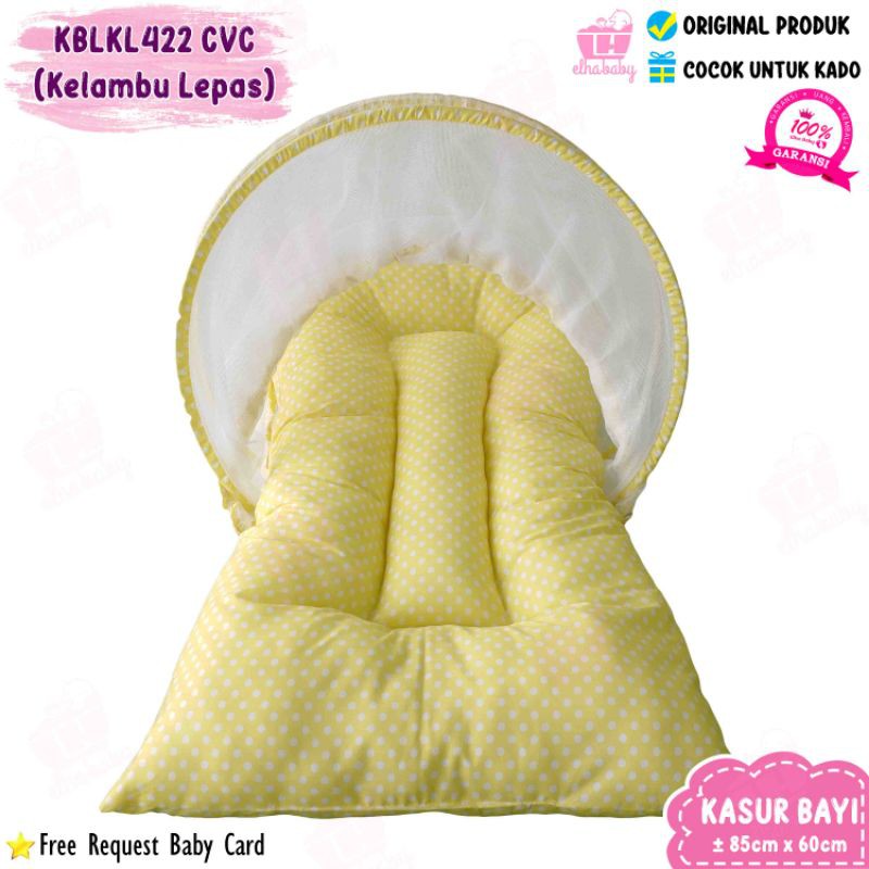 kasur bayi motif polkadot/tempat tidur bayi set