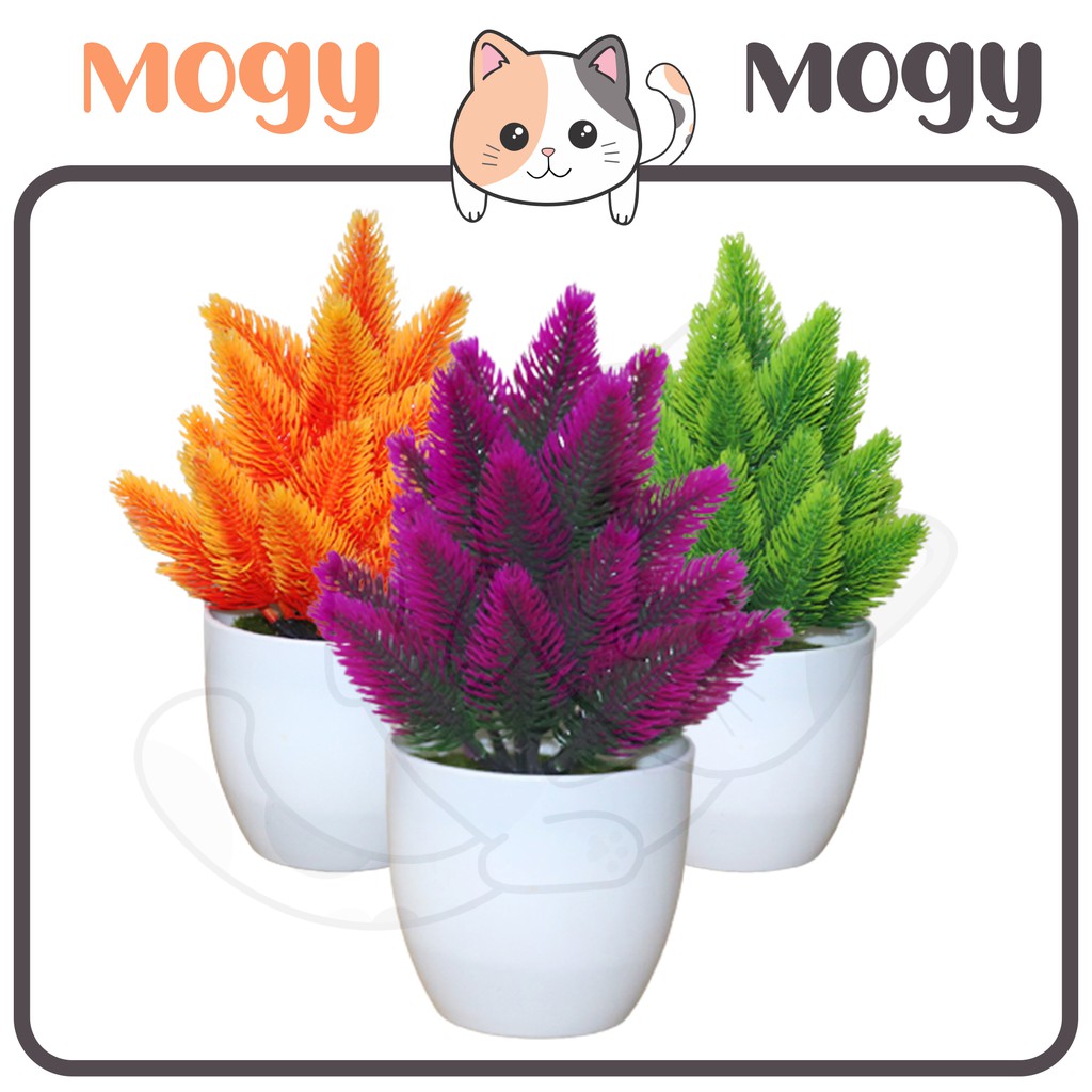 MOGYMOGY PT44 Pot Tanaman Hias Bunga Hias Plastik Ornamen Pot Bongsai Artificial Flower Decoration