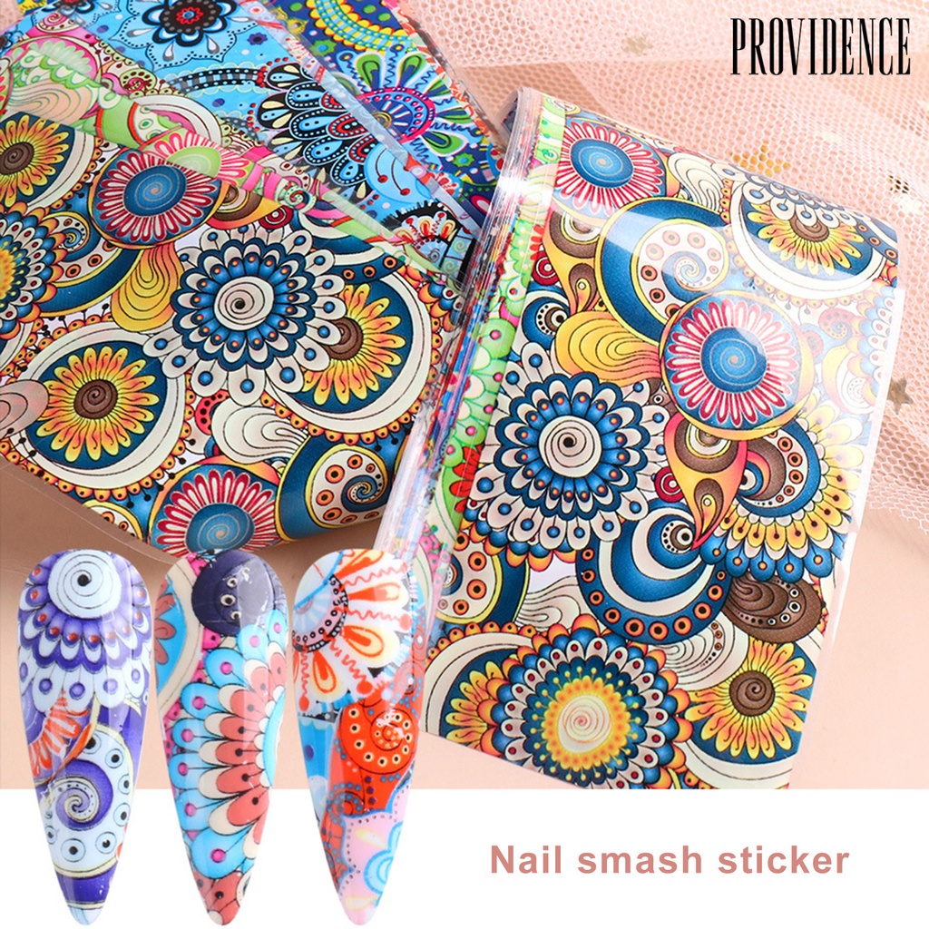 Providence 10Pcs Nail Stickers Exquisite Pattern DIY Design Creative Nail Art Stickers Decals for Professional