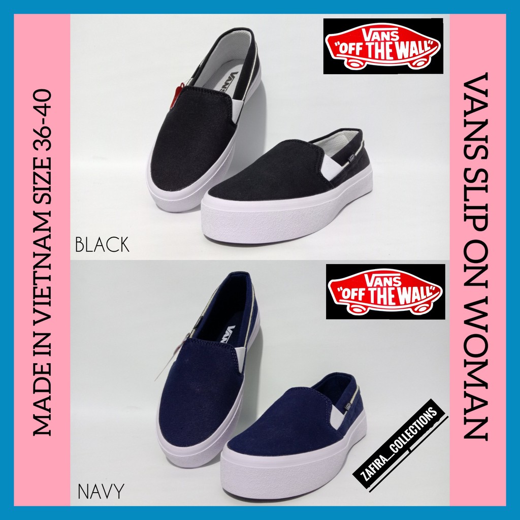 SEPATU WANITA SELOP VANS_TANPA TALI / SEPATU KERJA CEWEK SLIP ON / SEPATU KULIAH SEKOLAH PEREMPUAN