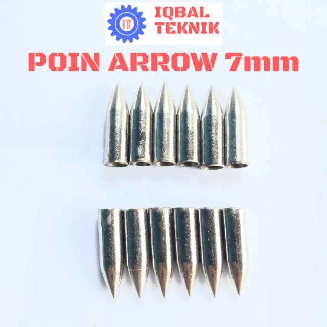 Poin arrow 7mm/arrow poin bahan besi uk.7mm/anak panah per