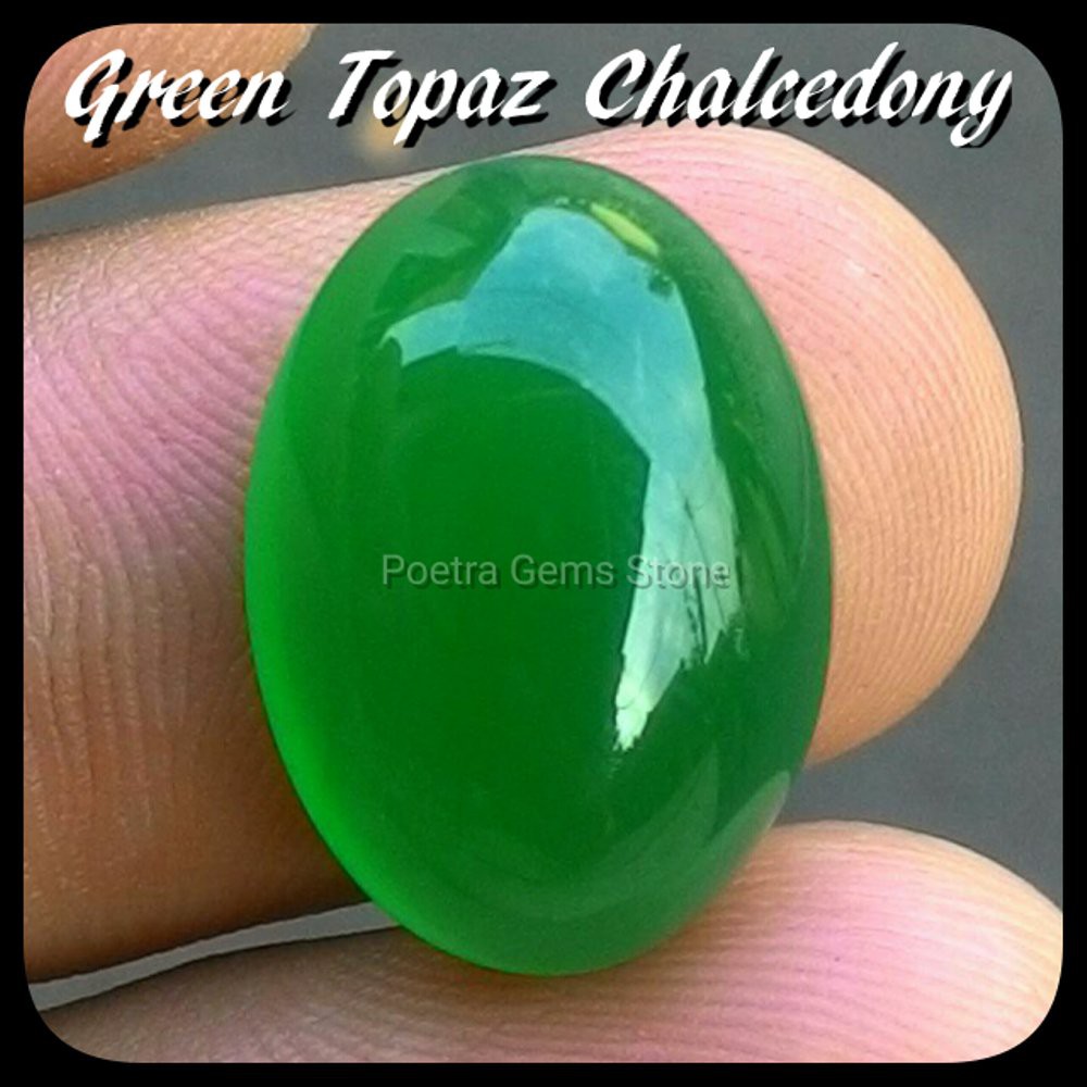 PROMO TERMURAH !!! NATURAL TOPAZ GREEN CHALCEDONY [ BUY 3 FREE 1 ]