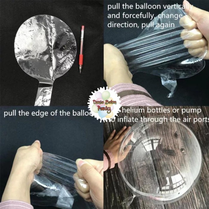 Balon Bobo PVC 18inch / Balon Transprant / Balon Bening Perpack Isi 50