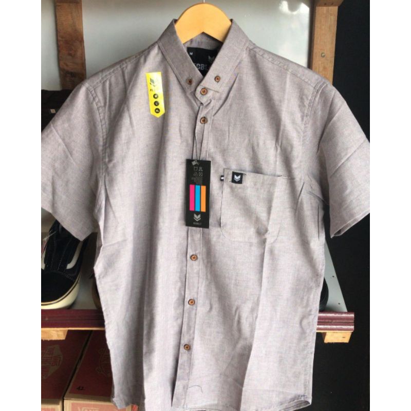 KEMEJA POLOS PRIA WARNA SOFT GREY SIZE NORMAL M-L-XL-XXL-XXXL