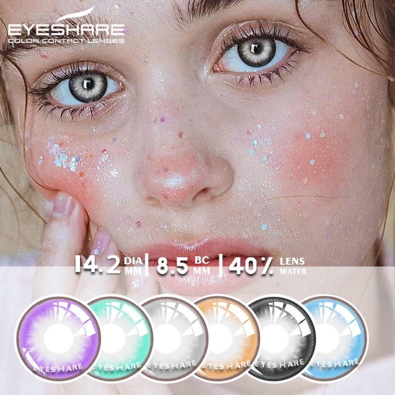 [✅COD] HD53 Softlens Kontak Lensa berwarna anime cosplay game halloween Costumes series softlens mata korea normal minus (0.00) CRAZY color free lenscase