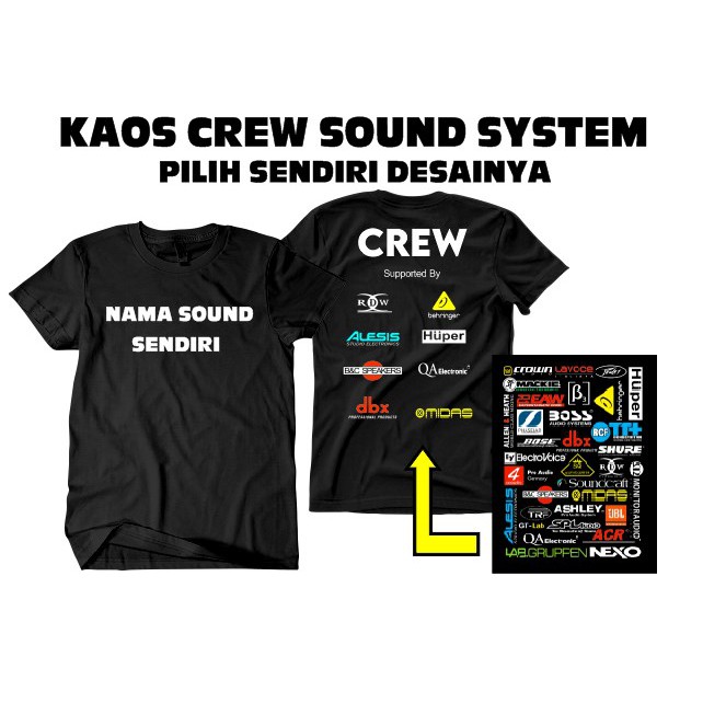 Jual KAOS CREW AUDIO KAOS CREW SOUND SYSTEM DESAIN SENDIRI KAOS AUDIO