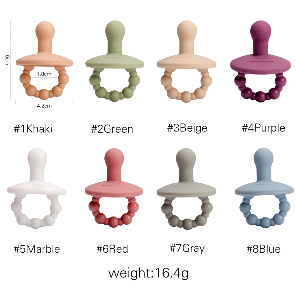 1 PC Bayi Silikon Penenang Dot Bpa Gratis Lembut Bayi Tumbuh Gigi Mengunyah Dot Teether Mainan Perawatan Aksesoris-1