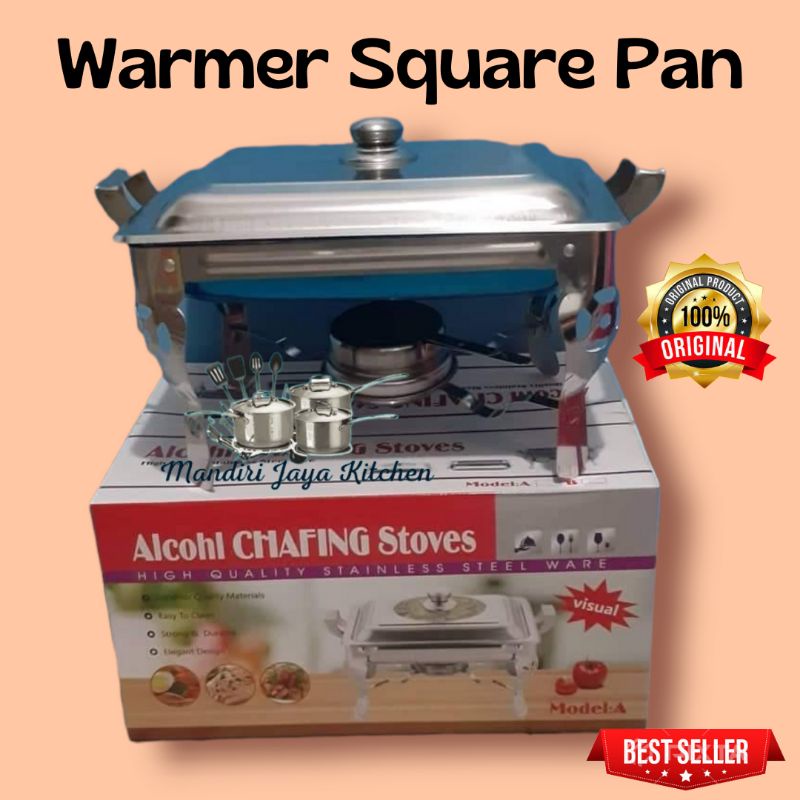 Prasmanan Stainless/Warmer Square Pan/Prasmanan 1 Tungku Stainless Steel