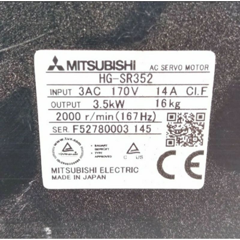 Ac Servo Mitsubishi HG-SR352 Input 3Ac 170V 14A