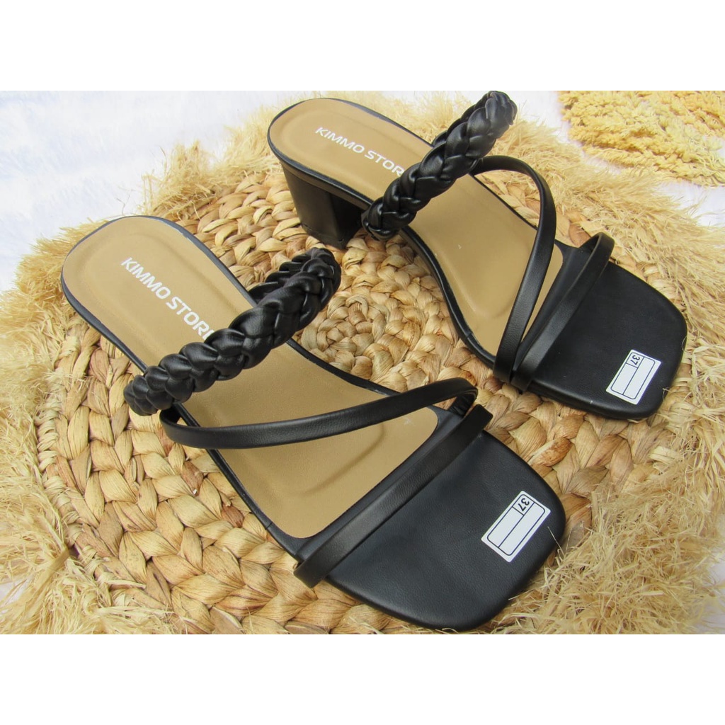 SANDAL WANITA HAK BUNGKUS HEELS 5 CM  KEPANG TALI AL-41