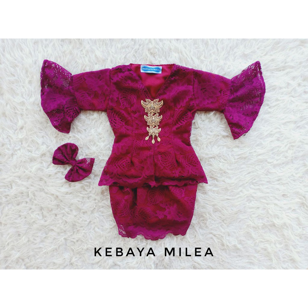 Kebaya Anak Perempuan Milea ayu bahan brukat halus shofia Umur 1-10 Thn