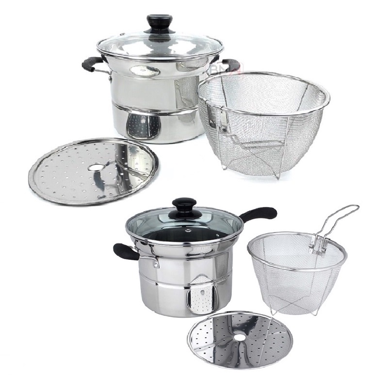 Premium (Mount) PANCI KENTANG 3IN1 PANCI MIE KUKUS REBUS GORENG / PANCI PENGGORENG KENTANG / PANCI