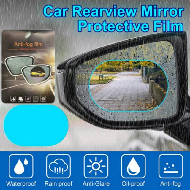 Kaca Film Spoon Mobil Anti Fog Air waterproof Kaca Mobil Anti Embun Uk.145×100mm