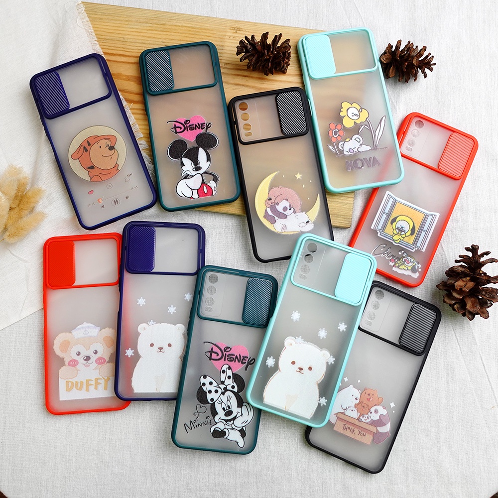 SOFTCASE SLIDE GAMBAR KARAKTER REALME 5 C11 C15 C2 C20 C21 CASE SLIDE KARAKTER RUBBER GAMBAR