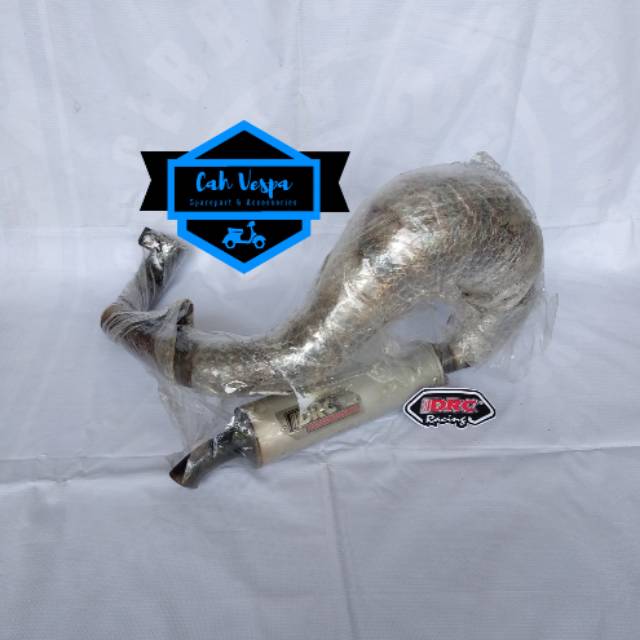 Knalpot Vespa DRC Buang Kiri Model Lobster Trail Cross