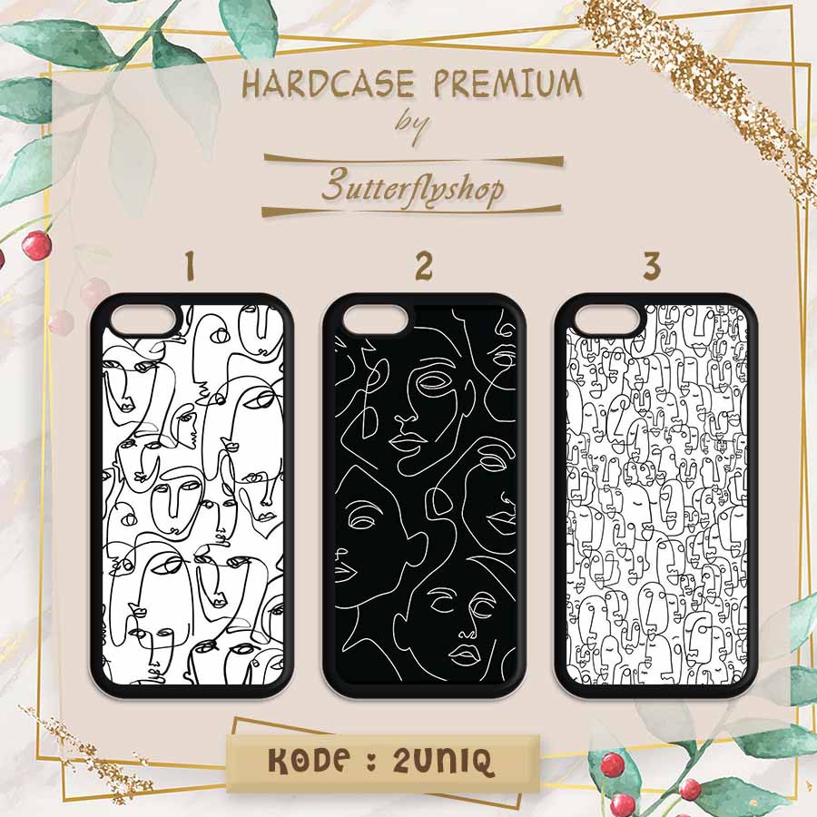 [HARDCASE] People Sketch aesthetic casing case Oppo Vivo Realme Redmi Xiaomi Samsung Iphone