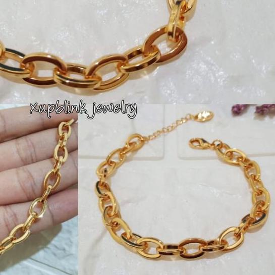 ❆ GELANG RANTAI BOLA TERBARU GELANG WANITA ADUHAI LAPIS EMAS IMITASI ►