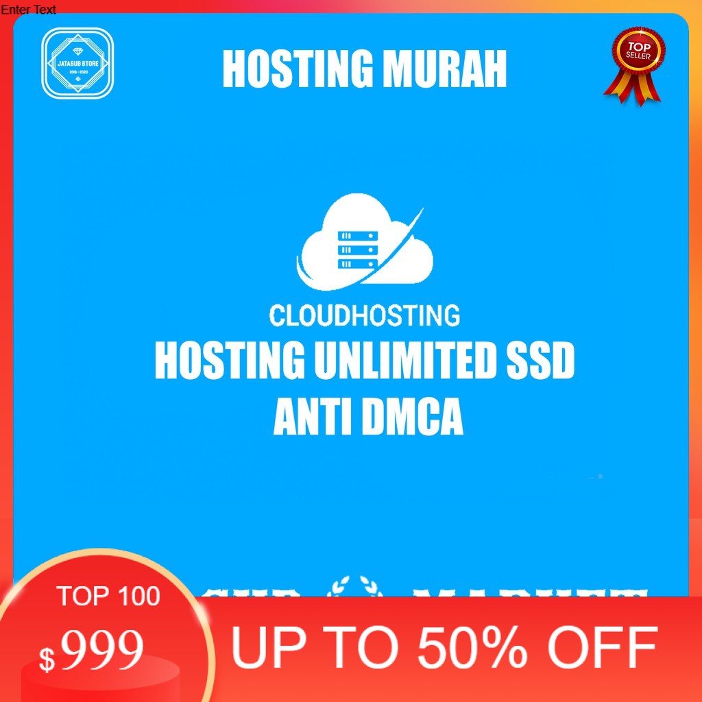 PROMO Promo Hosting Unlimited SSD 1 Tahun Anti DMCA