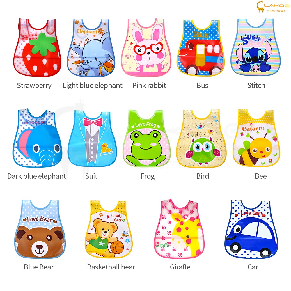 LAKOE Slabber bayi Eva/baby bibs/ Celemek EVA Bayi