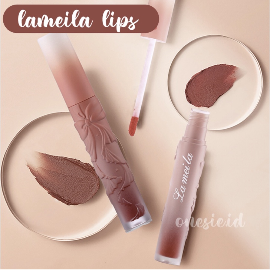 LAMEILA Lipstik Lip Glaze Ribbon Pelembab Lip Gloss Lipstik Tahan Lama LA091