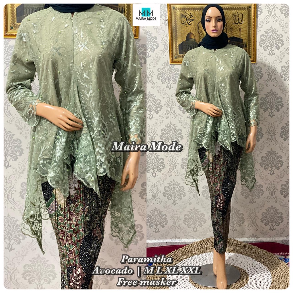 Kebaya Paramhita Maira / Kebaya Tunik Busui / Kebaya Busui Tulle Modern / Kebaya Seragam Pesta / Kebaya Kartini