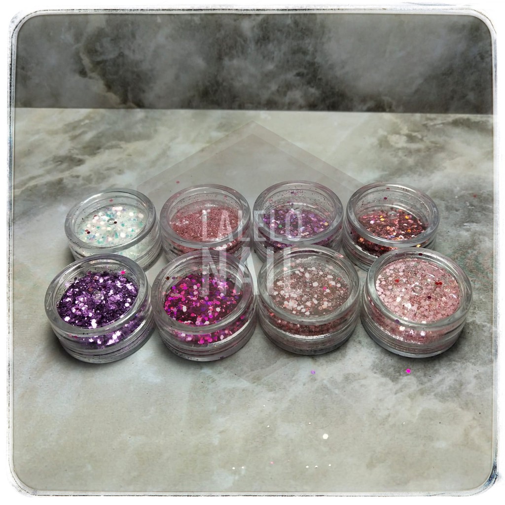 

8pcs/set Glitter Mix Termurah dan Berkualitas