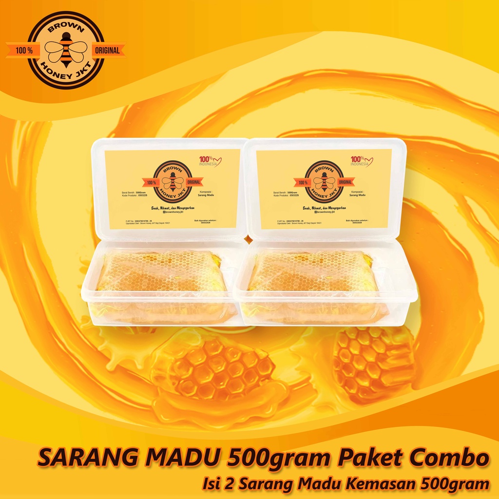 

Brown Honey Paket Combo Sarang Madu 500g Asli 100% ORIGINAL